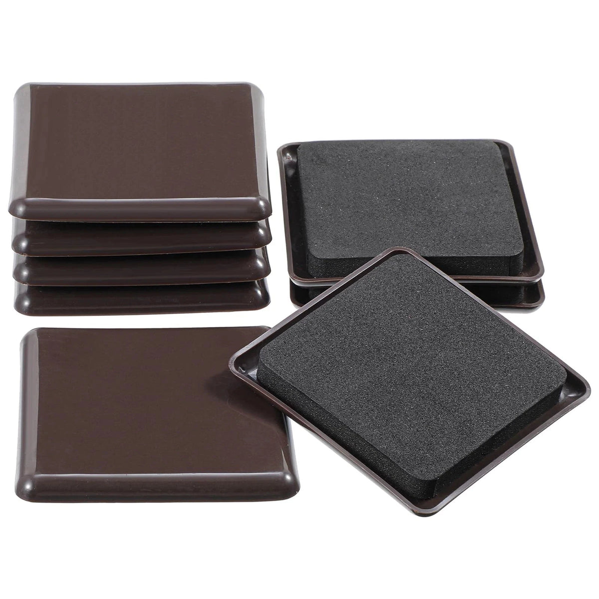 8 PCS Furniture Sliders for Carpet, Square Plastic Moving Slider, 3.5 Inch