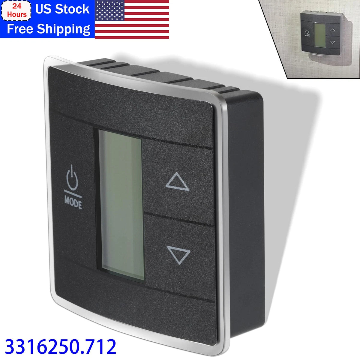 Digital LED Black Thermostat for Dometic RV/Camper (2010–2023)