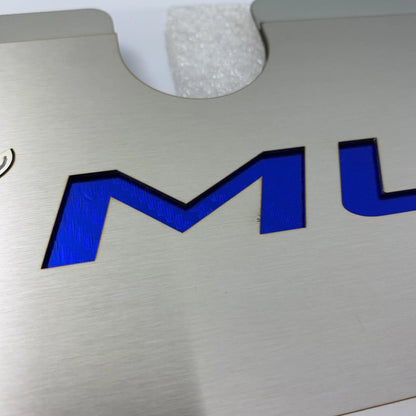 Pony Emblem Radiator Cover Plate Blue Carbon Fiber for 2015–2017 Mustang GT