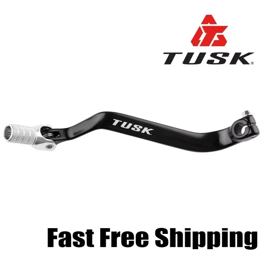 Tusk Folding Shift Lever for Kawasaki (1030850106) +10mm Black/Silver Tip