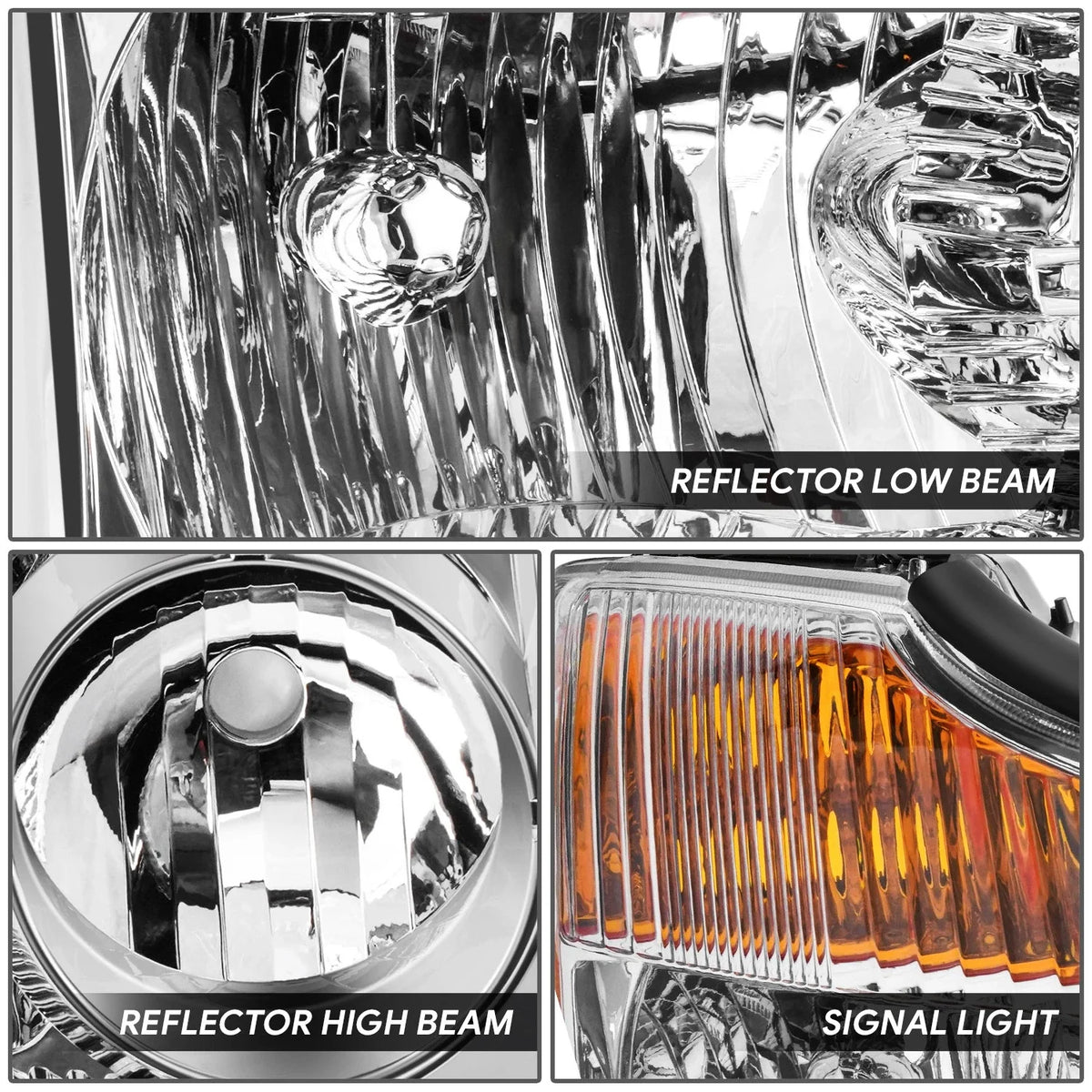 Passenger Side Chrome Housing Headlight Lamp for Nissan Titan (2008–2015)