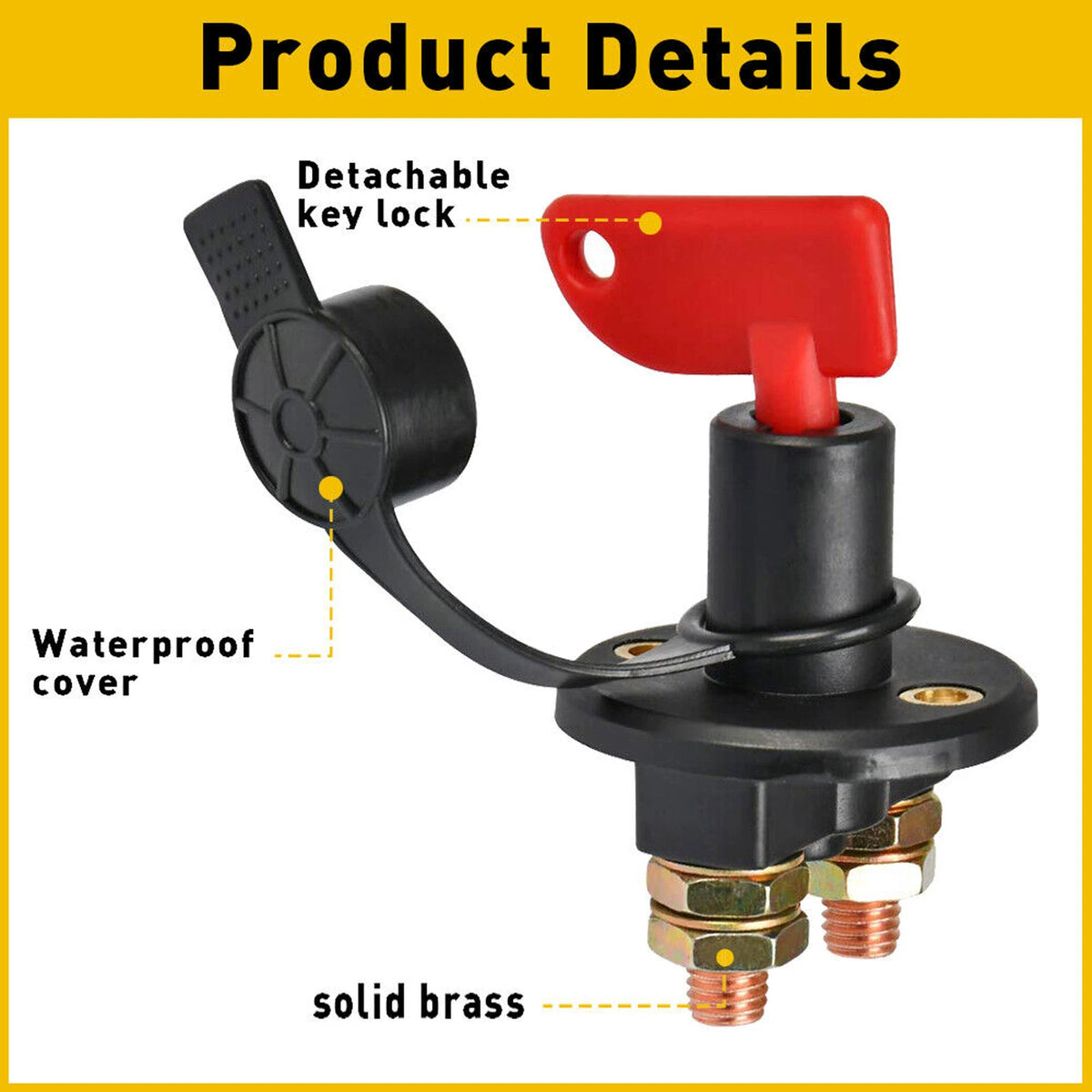 2pc Battery Isolator Disconnect Cut Off Switch for Marine Car RV Boat