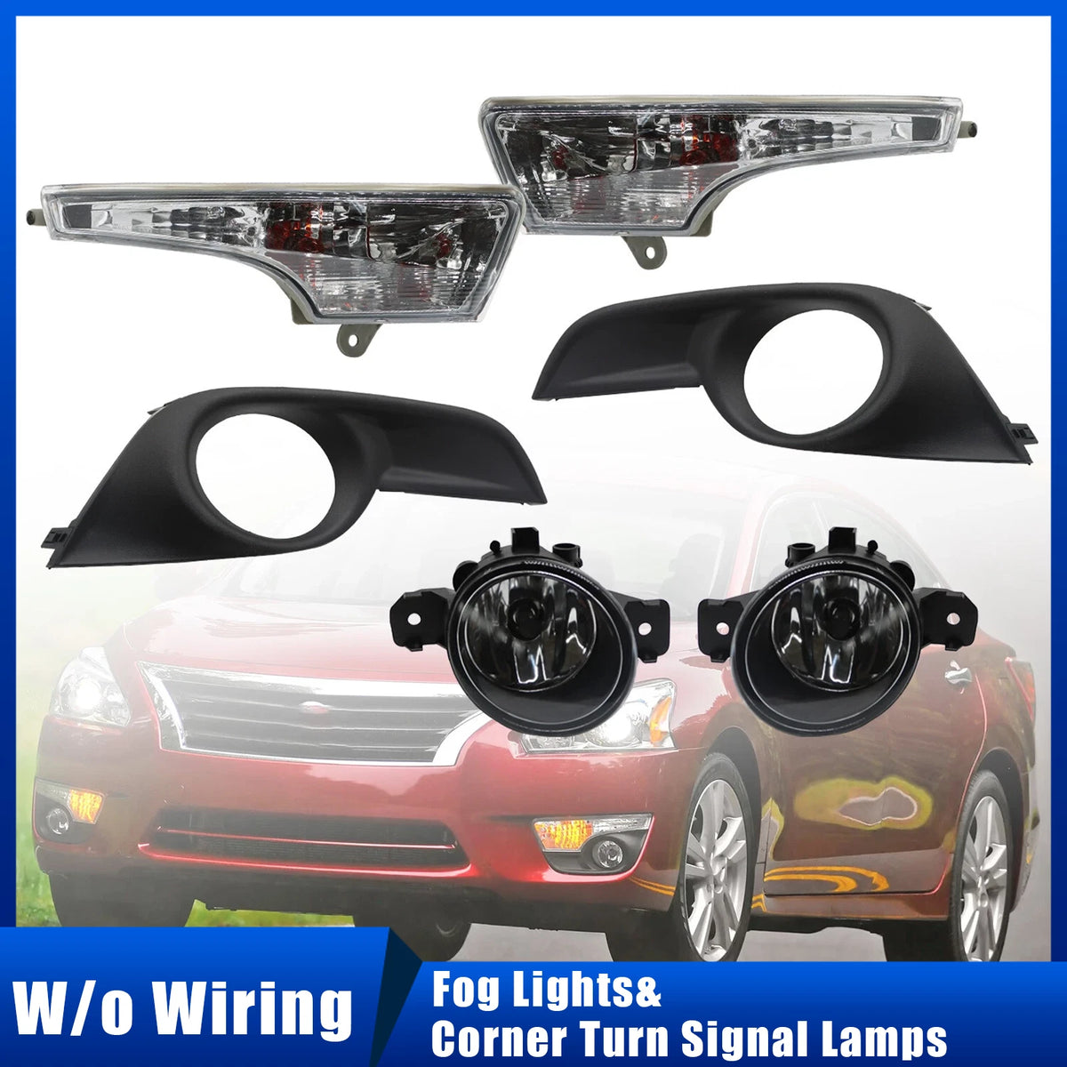 Fog Lights & Corner Turn Signal Lamps Set for Nissan Altima (2013–2015)
