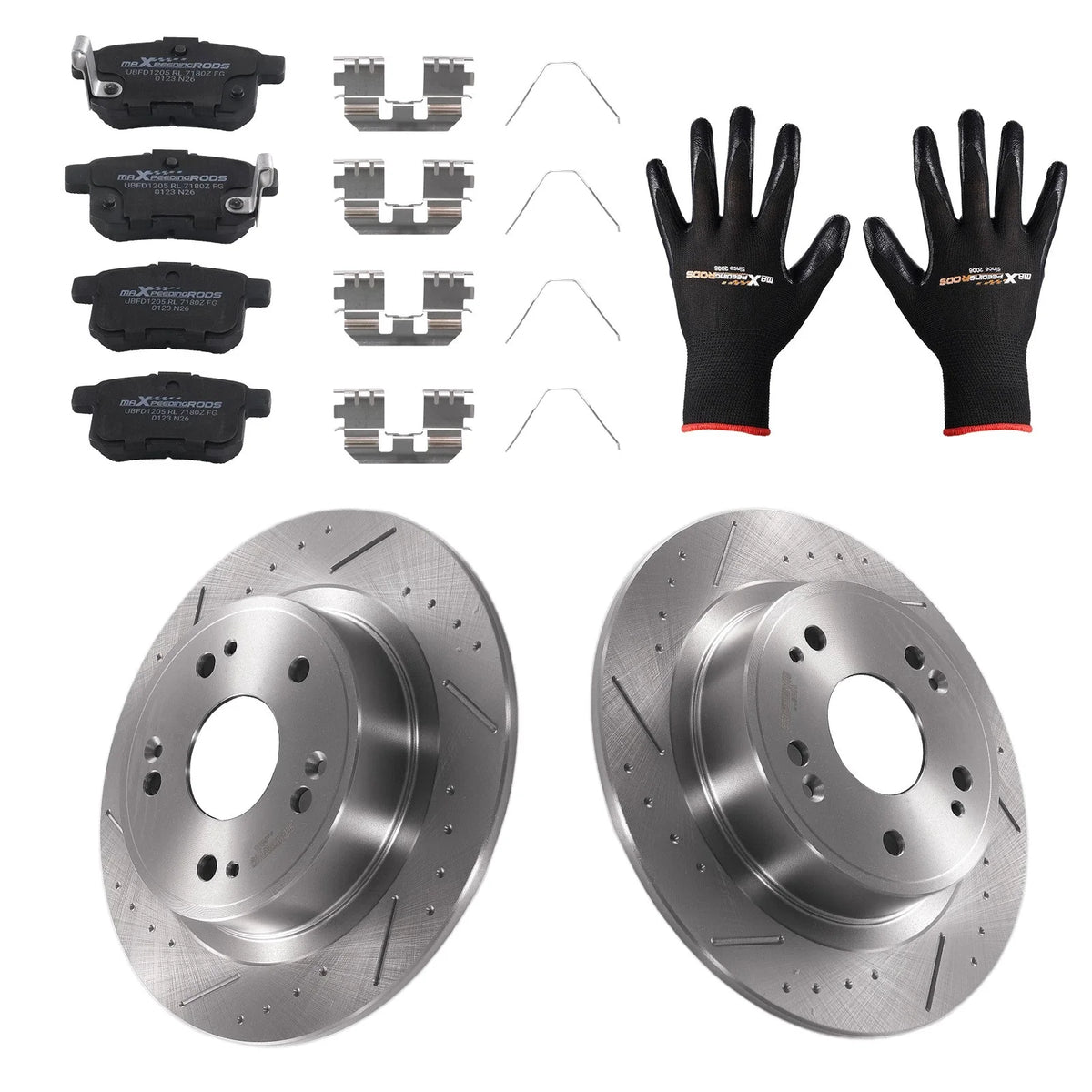 Rear Brake Rotors and Pads Kit for Acura TSX (2009–2014) Honda Accord (2008–2017) S31479