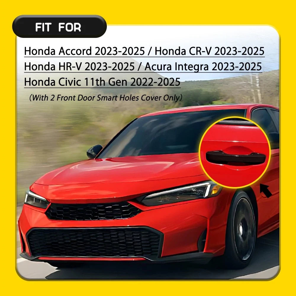 Set of 4 Door Handle Covers for Honda 11th Gen Civic (2022–2025) Black