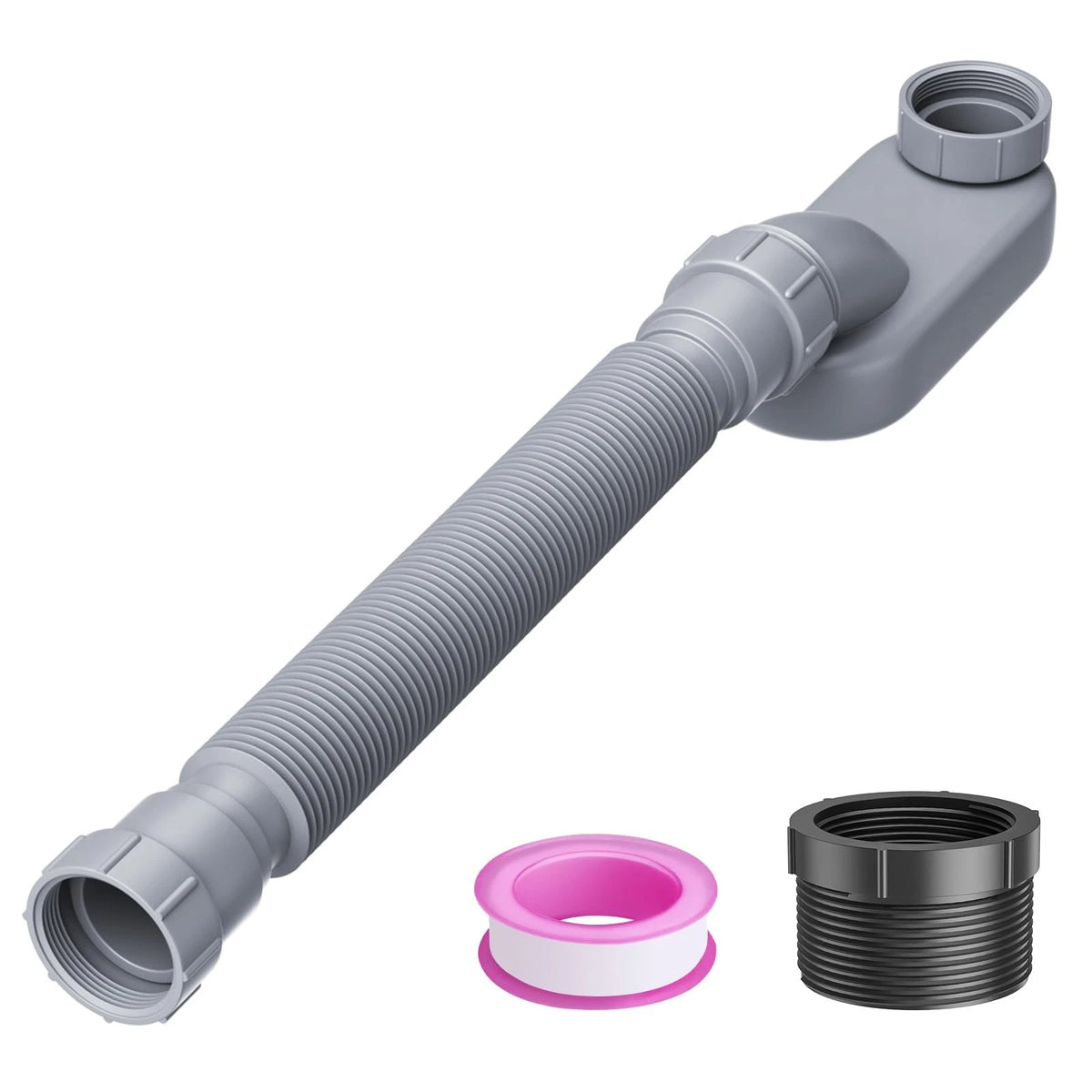 Low Profile Flexible Bathtub Shower Drain Pipe Kit 1 1/2 Inch (No Year)