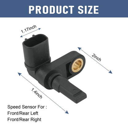 Set of 4 ABS Wheel Speed Sensors for Front/Rear/Left