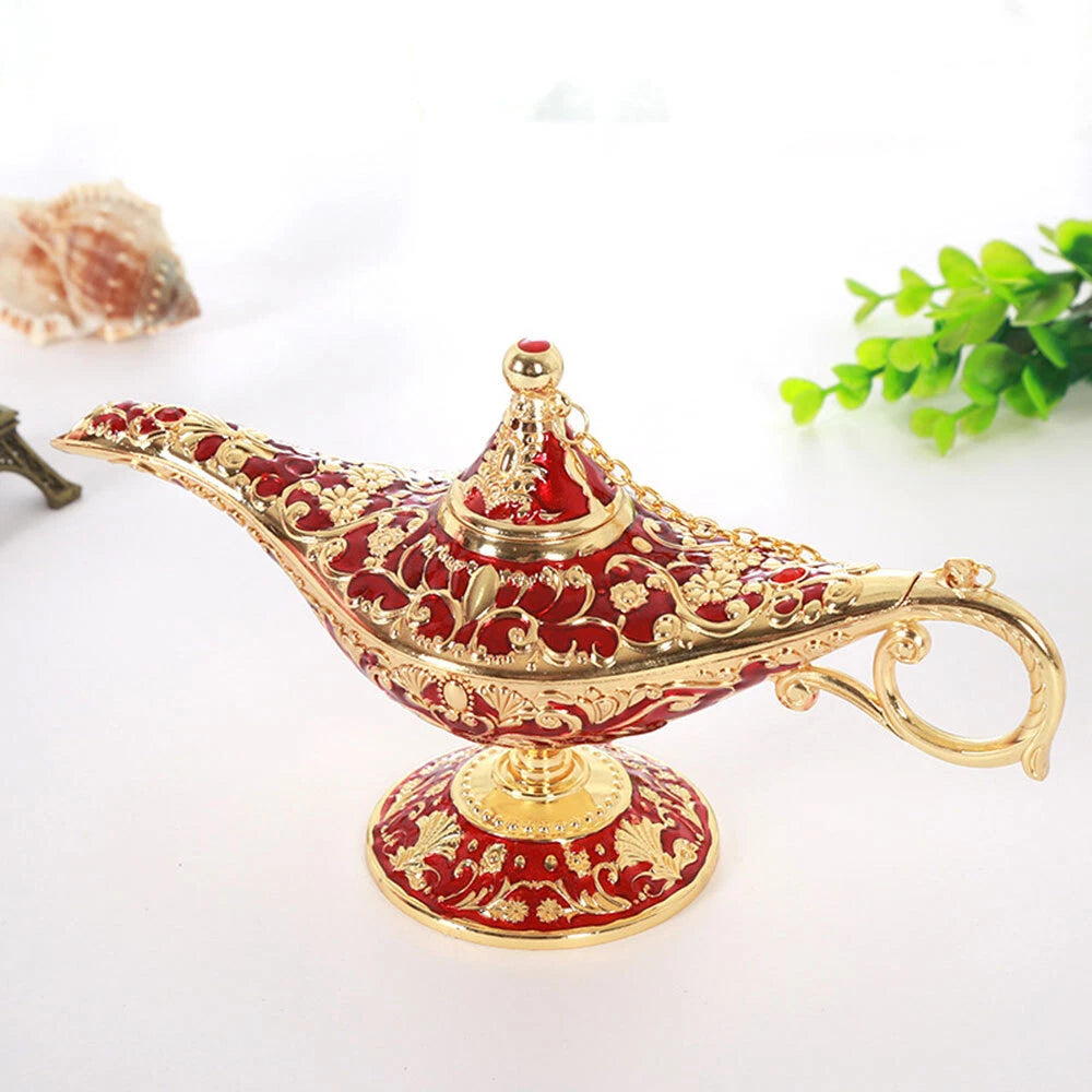 Large Red Collectable Vintage Aladdin Magic Genie Teapot