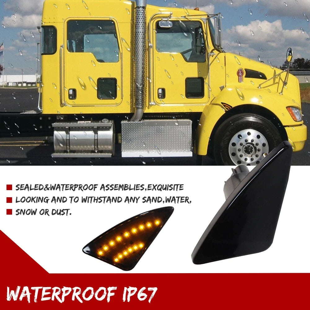 Smoke Fender Side Marker Signal Light for Kenworth T660 (2004–2019)