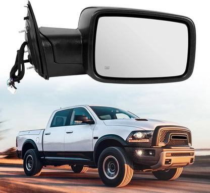 Right Side Mirror Cover for Ram 1500 (2013–2019) - Power Folding, Black, Signal