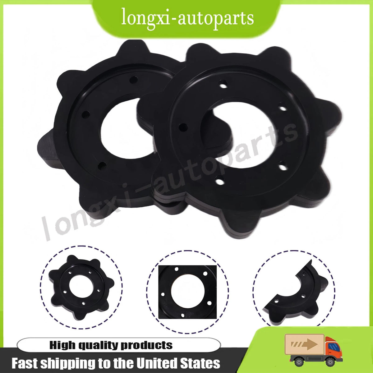 2X Track Drive Sprockets for Arctic Cat (1967–1972) 0102-011, 0102-015