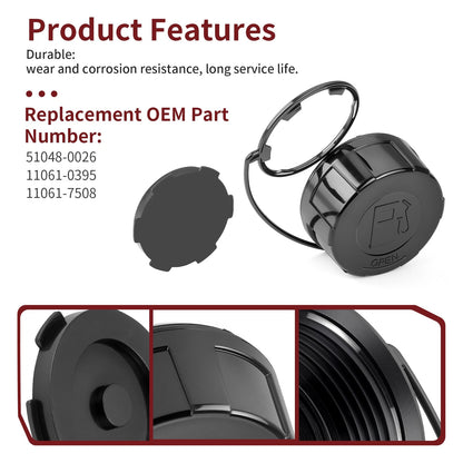 Fuel Tank Cap for Kawasaki Mule 4000 Trans (2018–2021) 51048-0026