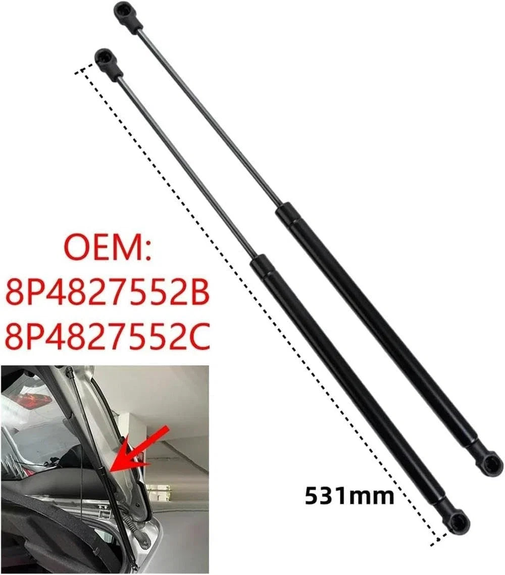 Hood Lift Supports Shocks for Audi A3 2006–2013 (8P) Black