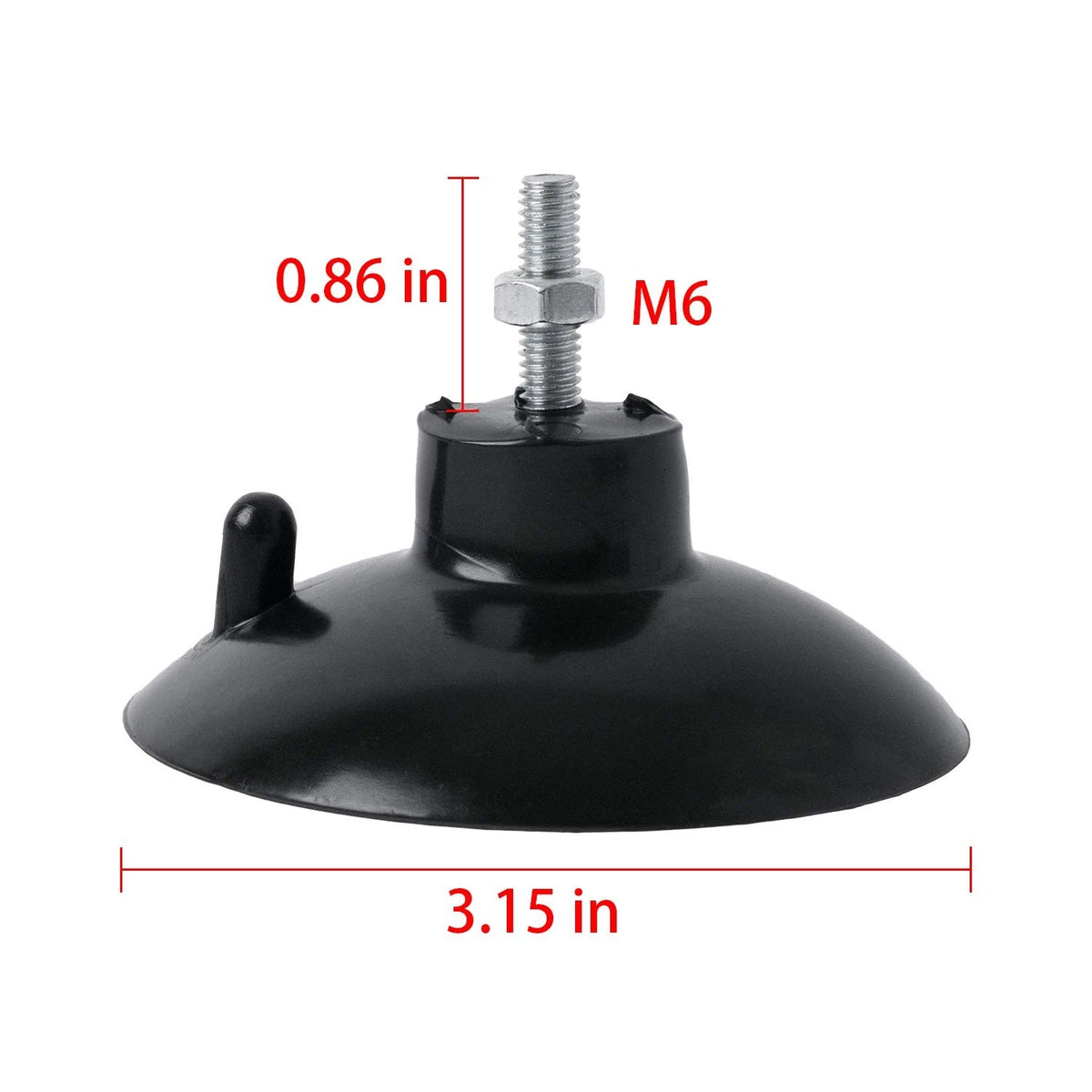 Set of 4 Black French Fry Suction Cup Feet for Compatible Models