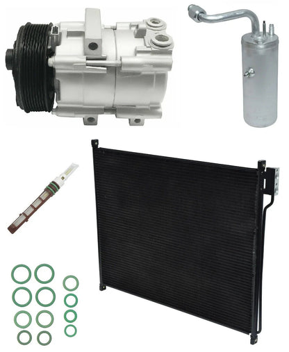 AC Compressor Kit w Condenser for Ford F-450 Super Duty 6.0L (2003–2004)