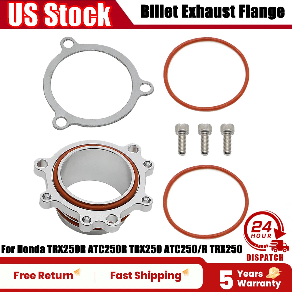 Exhaust Head Flange & Gasket Kit for Honda ATC250R TRX250R (1985–1989)