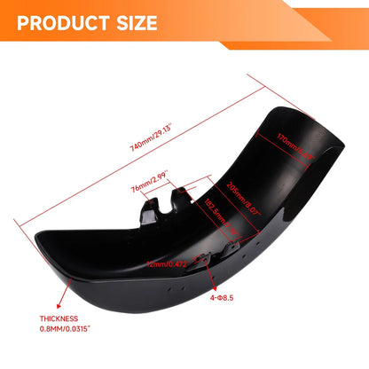 Front Fender for Harley Touring Road King Street Glide (1989–2013) Vivid Black