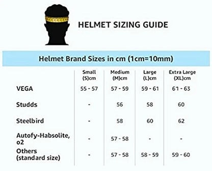 Studds Shifter Helmet for Large Size (Matt Black & Blue & White)