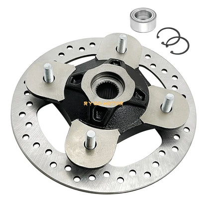 Front/Rear Wheel Hub & Brake Rotor & Bearing Set for Polaris RZR XP 4 1000 (2014–2023)