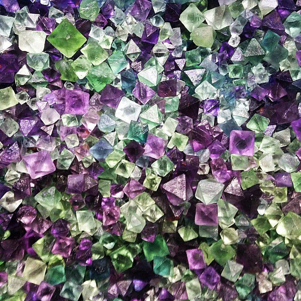 200g Fluorite Crystal Octahedrons Rock Specimen for DIY Making