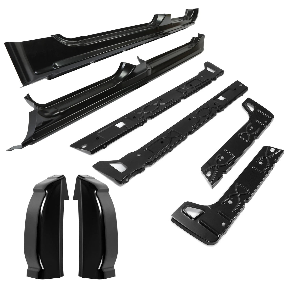 Set of 2 Outer Inner Rocker Panels & Cab Corners for Silverado Sierra 1500 (1999–2007)