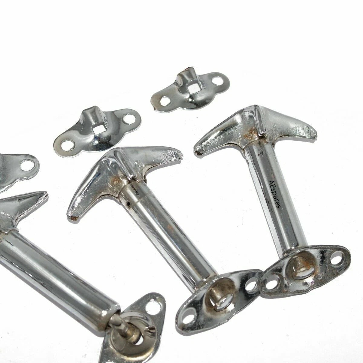 Set of 4 Chrome Bonnet Hood Clip Latches for Jeep Wrangler