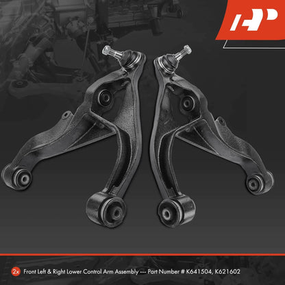 2X Control Arm Ball Joint Assembly for Dodge Ram 1500 (2006–2010) - 4877199AA, 4877199AC, 55366439AC, 55366439AD, 55366439AE, RK641504, RK621602