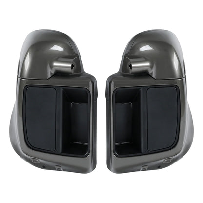 Lower Vented Leg Fairings for Harley Electra Glide (2014–2023) Industrial Gray