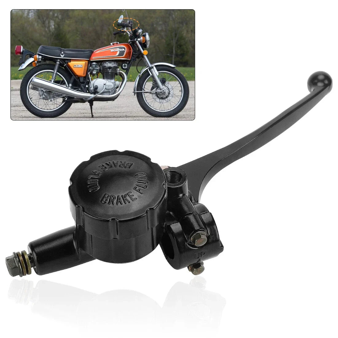 Front Brake Master Cylinder 5/8" Bore for Honda CB350 CB366 CB450 CB500 CB550 CB750 (1968–1978)