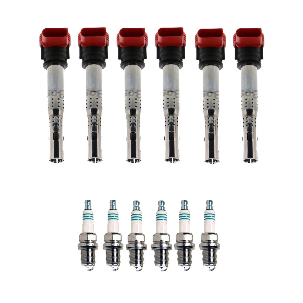 Set of 6 Ignition Coils & Spark Plugs for Audi S5 3.0 V6 (2008–2012)
