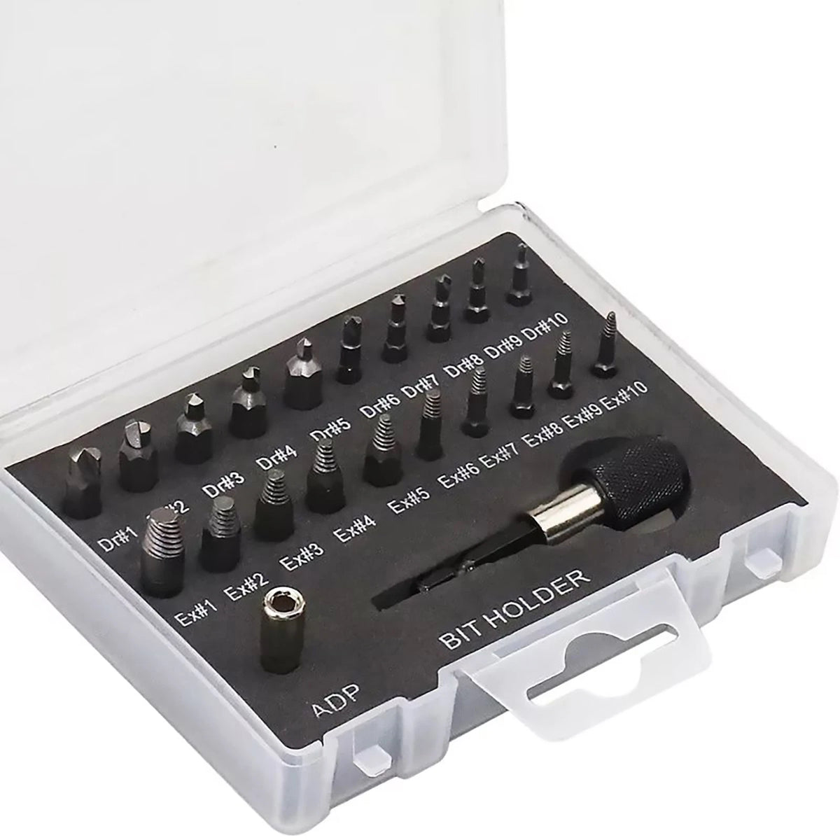 2X Broken Screw Extractor Remover Set for Damaged Bolts - Easy Out Drill Bit
