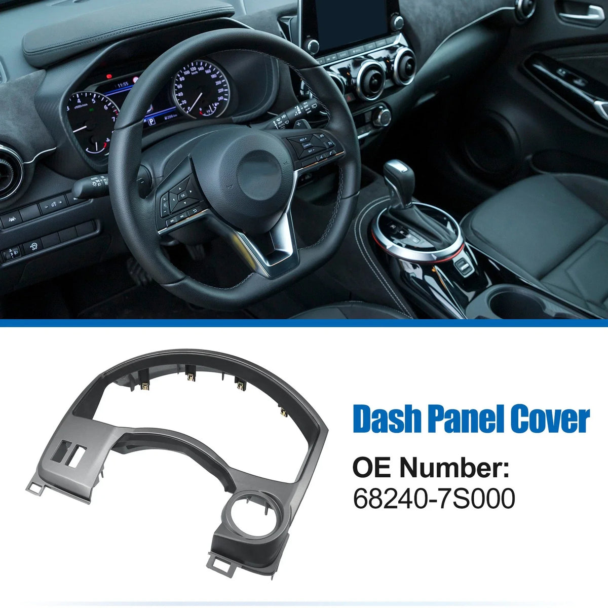 Dash Panel Gauge Cover Bezel Trim for Nissan Titan Armada (2004–2019) No. 68240-7S000