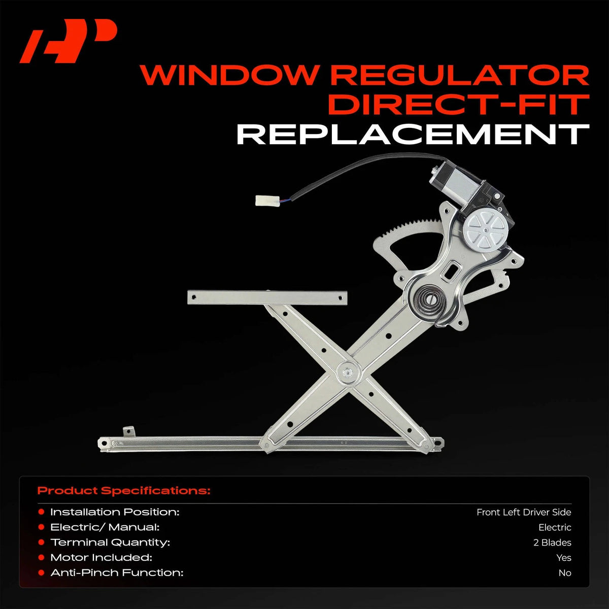 Power Window Regulator with Motor for Toyota Sienna (69802AE010, 85720AE010, 85720AE020, 741-511)