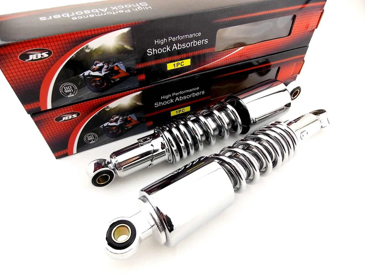 300mm JBS Chrome Rear Shock Absorbers for Suzuki T125