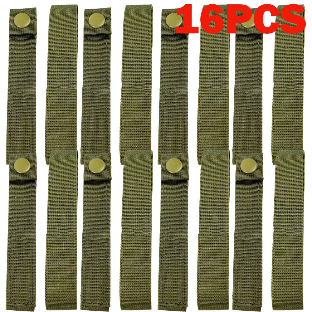 16Pcs 6" MOD MOLLE PALS Modular Web Gear Replacement Tie Straps Green