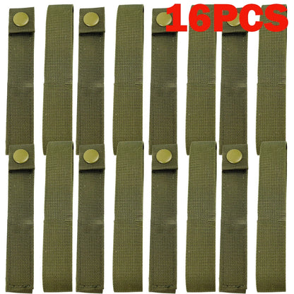 16Pcs 6" MOD MOLLE PALS Modular Web Gear Replacement Tie Straps Green