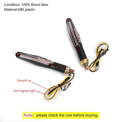 2X M10 Sequential Flowing LED Turn Signal Indicator Lights for AV