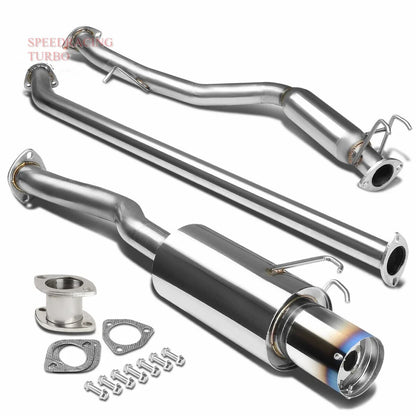 4" Round Burnt Muffler Tip for Honda Civic (2006–2011) T-304 Racing Catback Exhaust