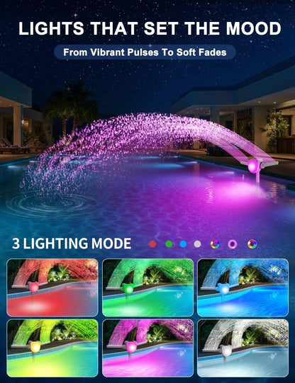 Solar Pool Fountain with 7-Color LED Lights for Dual-Head Adjustable Spray (2026)