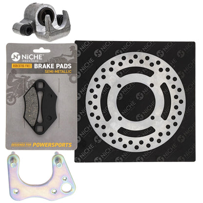 Set of 4 Front Left Brake Rotor Caliper Pad for Polaris Magnum 330 (2000–2003) MK1007896, 2200465, 2200901, 2201149, 1910333