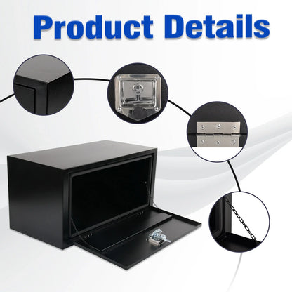 Tool Box for Pickup Truck (36"X18"X18", Black Steel)