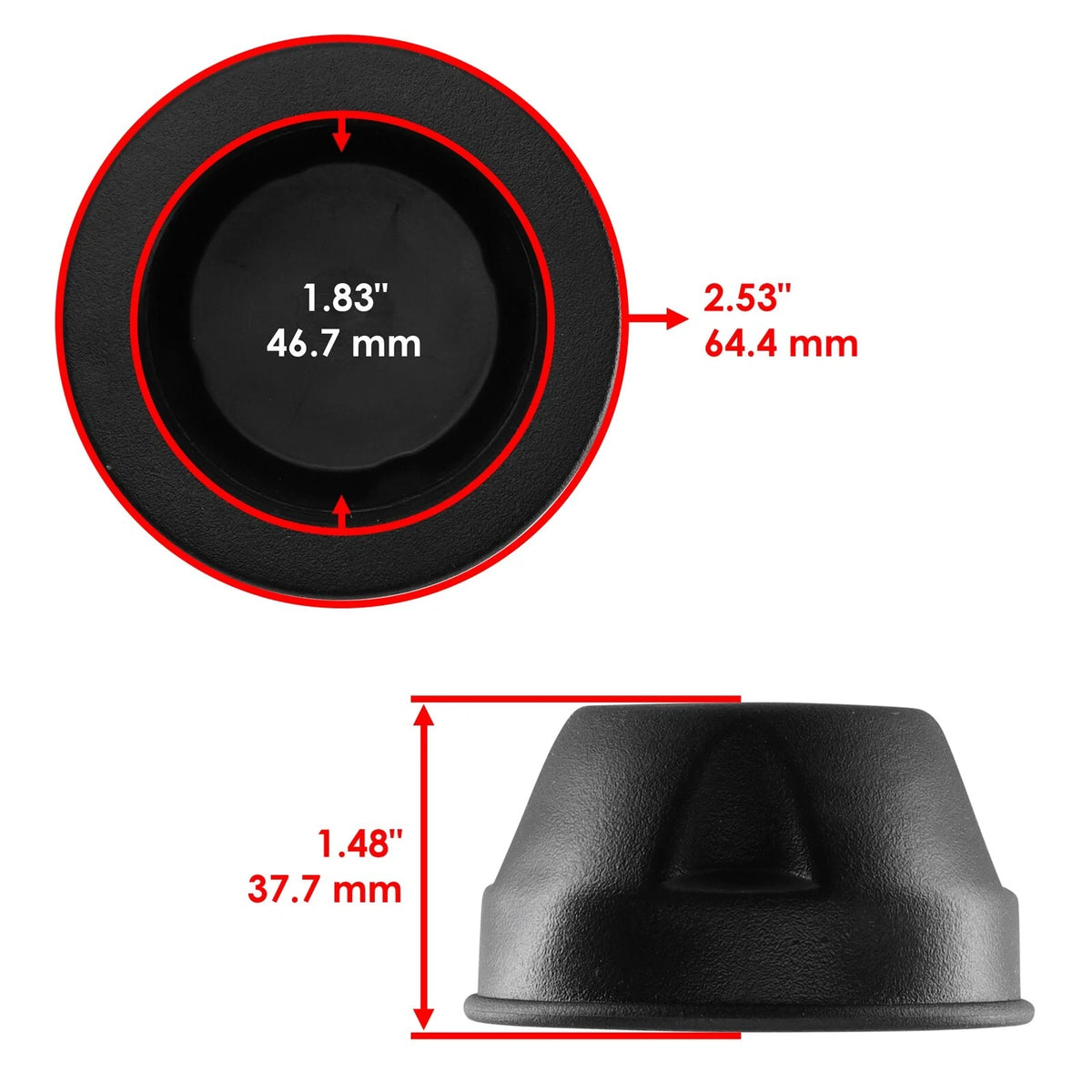 Rubber Wheel Cap for Yamaha Grizzly 450 4X4 (2007) - 5GT-2512A-00-00, ZG107 - LAR