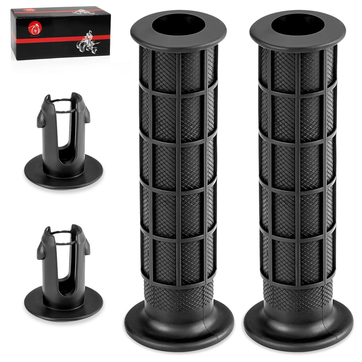 2X Handlebar Grips w/Guards for Honda Rancher 420 TRX420 (2007–2024) 53165-HP5-600, 53167-HP5-600