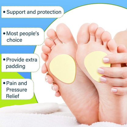 36 Pcs Metatarsal Foot Pads for Pain Relief (1/5 Inch, Beige)