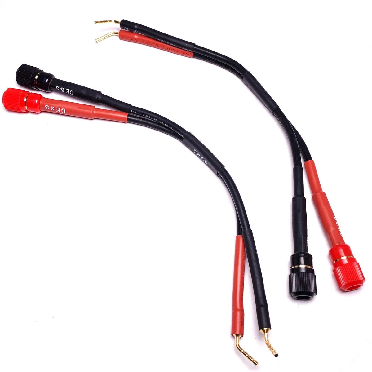 CNCESS CESS-087 Pin Screw Type Banana Plugs to Female 4mm Jack Red