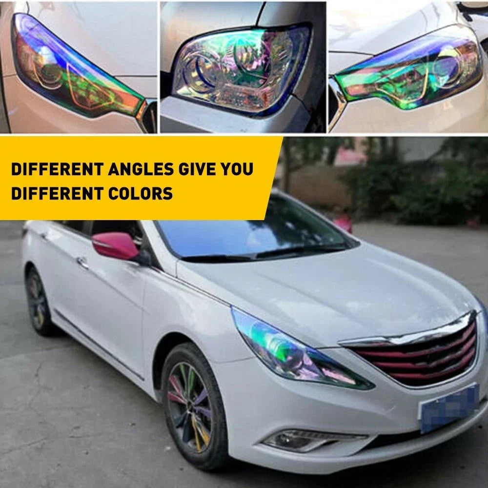 12"x48" Chameleon Light Blue Vinyl Tint Film for Headlights/Fog Lights/Taillights