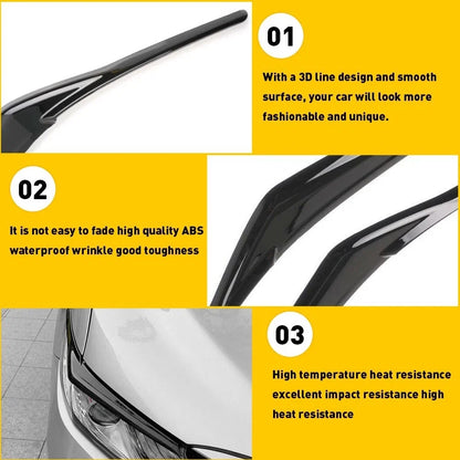 Glossy Black Headlight Eyelid Covers for Toyota Camry (2018–2022)