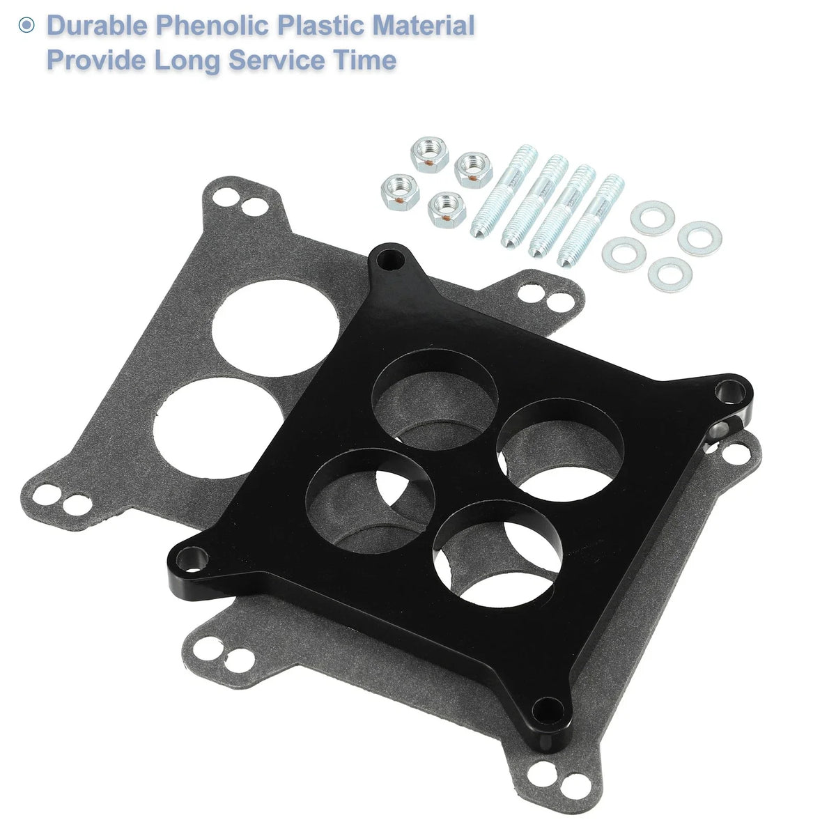 1/2" Tall Ported Phenolic Carburetor Spacer 4BBL for Chevy 