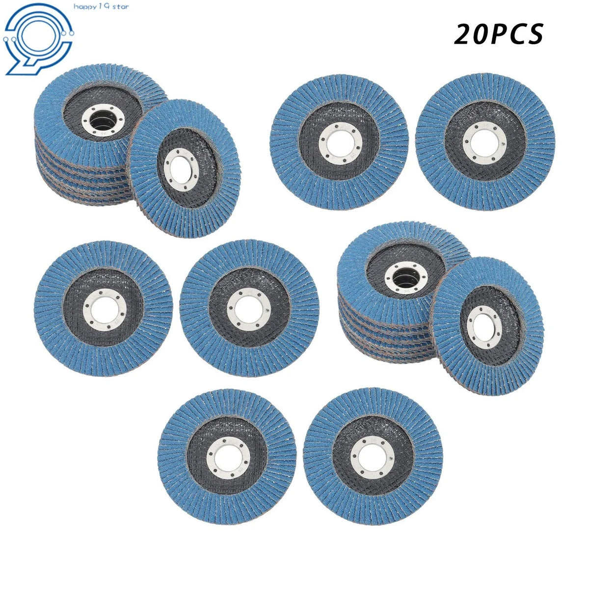 20 Pcs Flap Wheels 4-1/2 Inch x 7/8 Inch 60 Grit for Angle Grinder