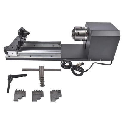 Rotary Axis with 3-Jaw Chuck for CO2 Engraver (50W–130W) 4.2A 1.68V 1:2